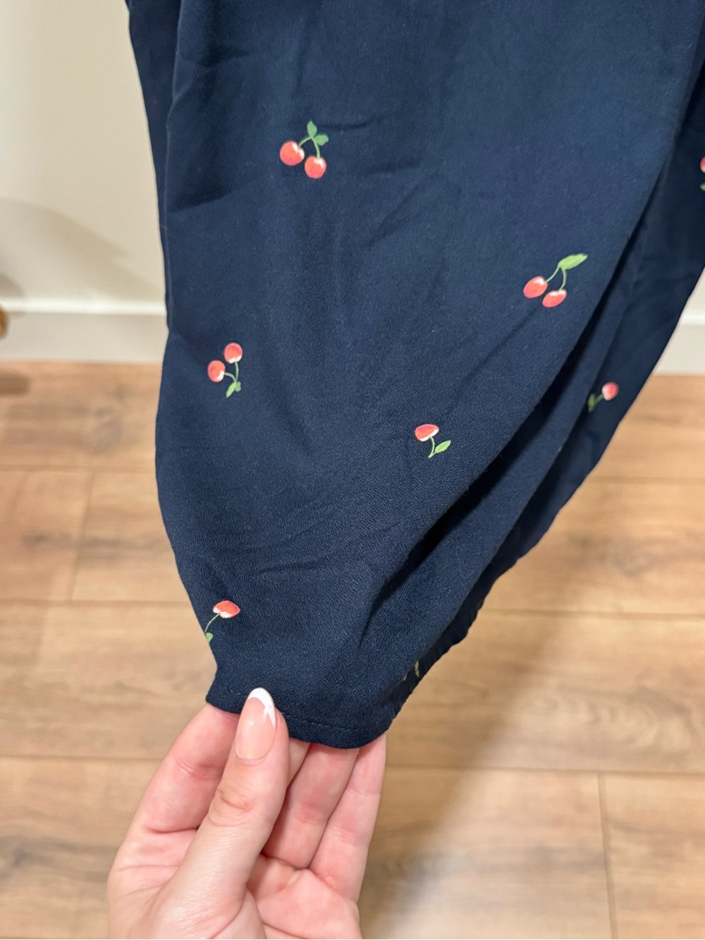 Old Navy Navy Mini Dress with Cherry Print - Picture 4 of 7